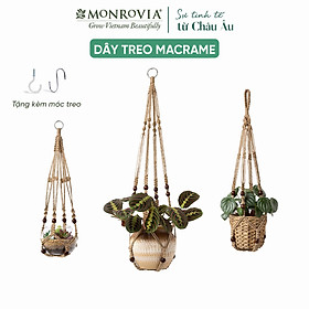 Mua Dây treo chậu cây Macrame Monrovia  trang trí văn phòng  trong nhà  đan thủ công tỉ mỉ  Tiêu chuẩn Châu Âu