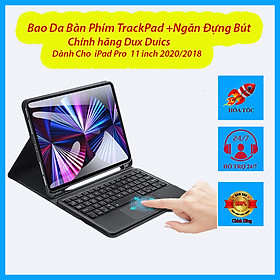 Bao Da Kèm Bàn Phím Dành Cho iPad Pro 11 inch 2020/2018 (Dùng Chung) Chính Hangx Dux Ducis Cho Di chuột TrackPad - Hàng Chính hãng
