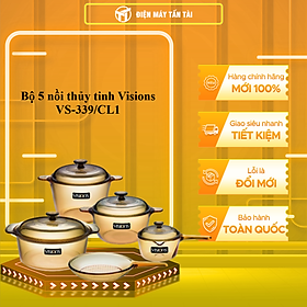 Mua Bộ 5 Nồi Thủy Tinh Visions VS-339/CL1