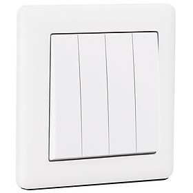 CÔNG TẮC BỐN 1 CHIỀU BR010401 - Chuẩn Anh (Bristish Standard/BS) MAKEL - Thổ Nhĩ Kỳ - Loại công tắc thông dụng, đóng ngắt mạch điện độc lập, dòng điện định mức 20A, phù hợp mọi không gian và mọi công trình