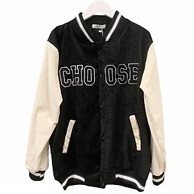 Áo bomber nữ nhung tăm CHOOSE đủ size - Áo khoác mùa đông nữ đẹp, áo bomber, áo khoác bomber được may trên chất liệu nhung tăm hai lớp phù hợp cả nam và nữ