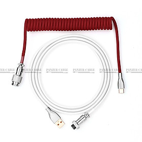 Dây cáp bàn phím cơ type C custom chất liệu dù siêu bền, dạng xoắn lò xo kết nối siêu nhanh Coiled Cables Yorn Store Hàng Chính Hãng