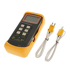 LCD Digital Thermometer 2 K-Type Dual Two Channel Thermocouple Sensor Probe