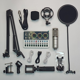 Mua Full Combo thu chuyên nghiệp  Livestream Chuyên nghiệp Karaoke Sound Card K900 Và Micro Thu Âm BM900 đủ phụ  kiện Hàng Chính Hãng