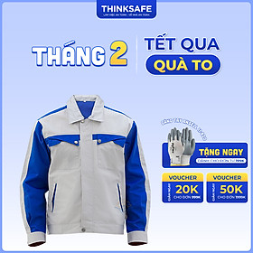 Mua Quần áo bảo hộ lao động Thinksafe PR03  trang phục lao động kỹ sư công nhân có túi hộp thoải mái thoáng mát thấm hút mồ hôi