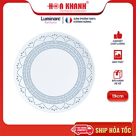 Mua Đĩa Thủy Tinh Luminarc Diwali Geomatric Blue 19cm đựng thức ăn  cường lực  chịu nhiệt - Bộ 6 đĩa - V6537