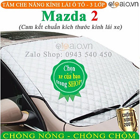 Tấm chắn nắng ô tô Mazda 2 3 Lớp Cao Cấp Chắn Nắng Cản Nhiệt