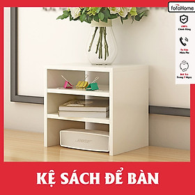 Kệ Sách Gỗ MDF Để Bàn 3 Ngăn Hình Chữ Nhật Cực Đẹp Lữu Trữ Vật Dụng Ngăn Nắp