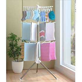 Mua Giá Phơi Quần Áo Và Khăn Trẻ Em 3 Tầng Xoay 360 Độ Gấp Gọn Tiện Lợi