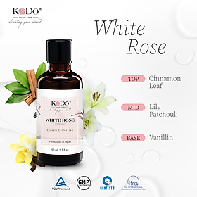 Tinh Dầu Nước Hoa Nguyên Chất Kodo White Rose Hương Thơm Hoa Hồng Quyến Rũ, Thượng Lưu, Quý Phái