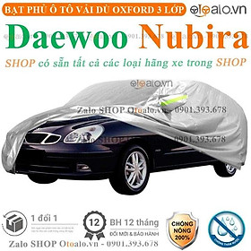 Bạt che phủ xe ô tô Daewoo Nubira 3 lớp cao cấp