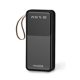 Pin sạc dự phòng Polymer 20.000mAh Vivumax P200 – Tích hợp 4 dây sạc, sạc nhanh 2.4A - Hàng Chính Hãng