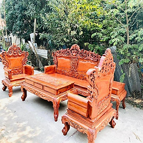 Mua Bộ bàn ghế hoàng gia Louis vách trơn gỗ hương đá ( Chị Thuỷ - Hải Phòng )