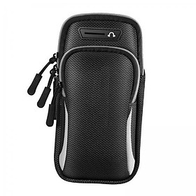 2X Gym Running Outdoor Sports Armband Bag Holder For Mobile Phone Black Gray