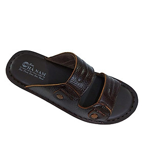 Dép Nam Quai Ngang HÀ NAM Da Bò Thật Cao Cấp DNA198