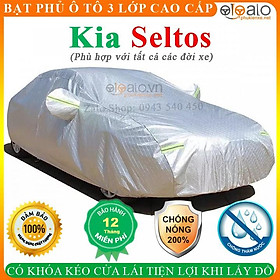 Bạt phủ dành cho ô tô kia seltos Cao Cấp 3 Lớp Chống Nắng Nóng Chống Nước Chống xước