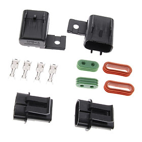 2 Sets Automotive Car Boat Middle Blade Fuse Box Block Scoket with Terminals