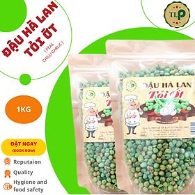 1Kg 2 Bịch đậu Hà Lan sấy giòn tỏi ớt đặc biệt