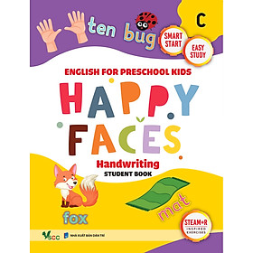 Sách Tiếng Anh mẫu giáo môn Tập Viết cho trẻ từ 5 đến 6 tuổi Happy Faces Level C