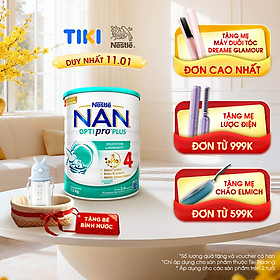 Sữa bột Nestlé NAN OPTIPRO PLUS 4 1500g/lon với 5HMO Giúp tiêu hóa tốt + Tăng cường đề kháng (2 - 6 tuổi) - Tặng Bình nước tuần lộc