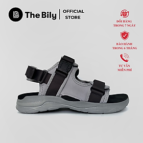Giày Sandal Nam Nữ Unisex The BiLy Quai Ngang Dây Dù Đế IP Siêu Êm Nhẹ Đế Xám Màu Xám- BLDX07