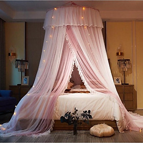 Mua Màn mùng treo trần không khoan tường phong cách Công chúa Hoàng gia khung tròn 1m1