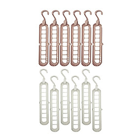 12-pack Multiport 9 Hole Slots Closet Clothes Magic Hangers Space Saving