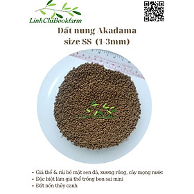 Đất nung Akadama Ryusen size SS (1-3mm) - giá thể cho sen đá, xương rồng, bonsai, thủy canh, túi 1kg