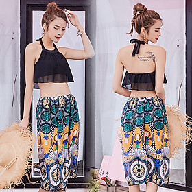 Đồ bơi nữ 42-60 kg áo yếm quần dài ren kín đáo thời trang co giãn tốt nhiều màu Blueshop68