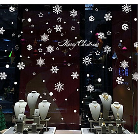 Decal trang trí noel hoa tuyết 01