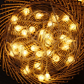 Đèn LED Bóng Tròn Pha Lê Bọt Khí Trang Trí Lễ Tết, Sinh Nhật, Nhà Cửa