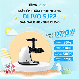 Máy Ép Chậm Trục Ngang Olivo SJ22 [Hàng Chính Hãng] Ép Rau Không Lo Kẹt Máy - Ép Kiệt Bã - Dễ Vệ Sinh