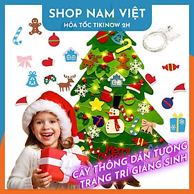 Mua Cây Thông DIY Dán Tường Trang Trí Giáng Sinh (Có Đèn)