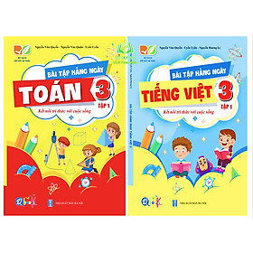 Sách - Combo Bài Tập Hằng Ngày Toán và Tiếng Việt 3 - Tập 1 - Kết Nối Tri Thức Với Cuộc Sống (2 cuốn)