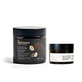 Combo Cà phê đắk lắk sạch da chết cocoon 200ml + Mặt nạ bí đao cocoon 30ml