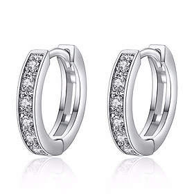 Hoa Tai Nữ Bạc Hiểu Minh HT181 bạc ý