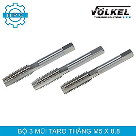 Hình ảnh Bộ 3 mũi taro tay Volkel M 5 x 0.8 loại thẳng