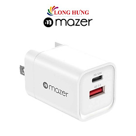 Cốc sạc Mazer Infinite.Boost SuperMINI Pro 33W 1 Type-C 1 USB M-GAN2-T33W