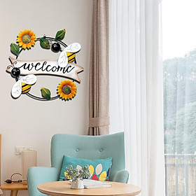Welcome Sign Colorful Plaque Wall Art with Welcome Sign for Home Decorations