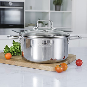 Mua Nồi inox ELMICH 304 TRIMAX Size 18CM  Nồi inox 3 lớp đáy từ dùng cho bếp từ