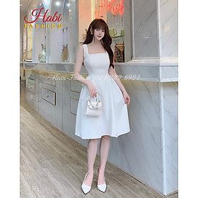 Váy Trắng Xẻ Ngực Tay Đính Ngọc Loại Đẹp NBT1K5