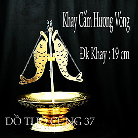 Mua Khay cắm nhang vòng size to mẫu đẹp màu vàng