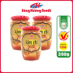 3 Hũ Kim Chi Chay Sông Hương Foods Hũ 390g