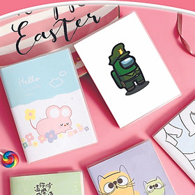 Sổ tay A6 in hình Among Us chú bộ đội