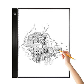 A3 LED Tracing Light Box Pad Graphic Tablet 4mm Ultra-Thin Drawing Board Copyboard 3 Levels Dimming with Separate Scale
