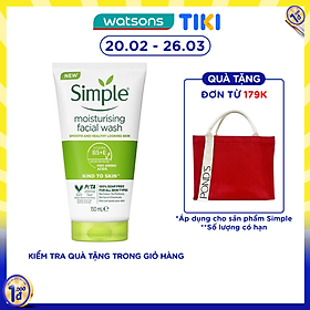 Sữa Rửa Mặt Simple Moisturising Facial Wash Dành Cho Da Khô và Da Nhạy Cảm 150ml