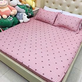 Mua (Hot Trend) Áo gối nằm  vỏ gối đầu 45x65cm poly cotton mẫu Trái Tim Hồng bao bọc gối nằm nhiều mẫu mới