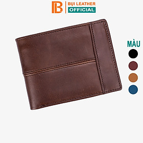 Ví nam, bóp nam da bò sáp Bụi Leather V106 - Bảo hành 12 tháng