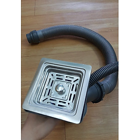 Mua BỘ XẢ CHẬU RỬA CHÉN VUÔNG 2 HỘC hoặc 1 HỘC INOX 304 PHI 110cm