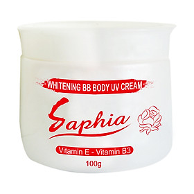 Kem dưỡng trắng và trang điểm da toàn thân 100gr - Saphia Whitening BB Body Cream